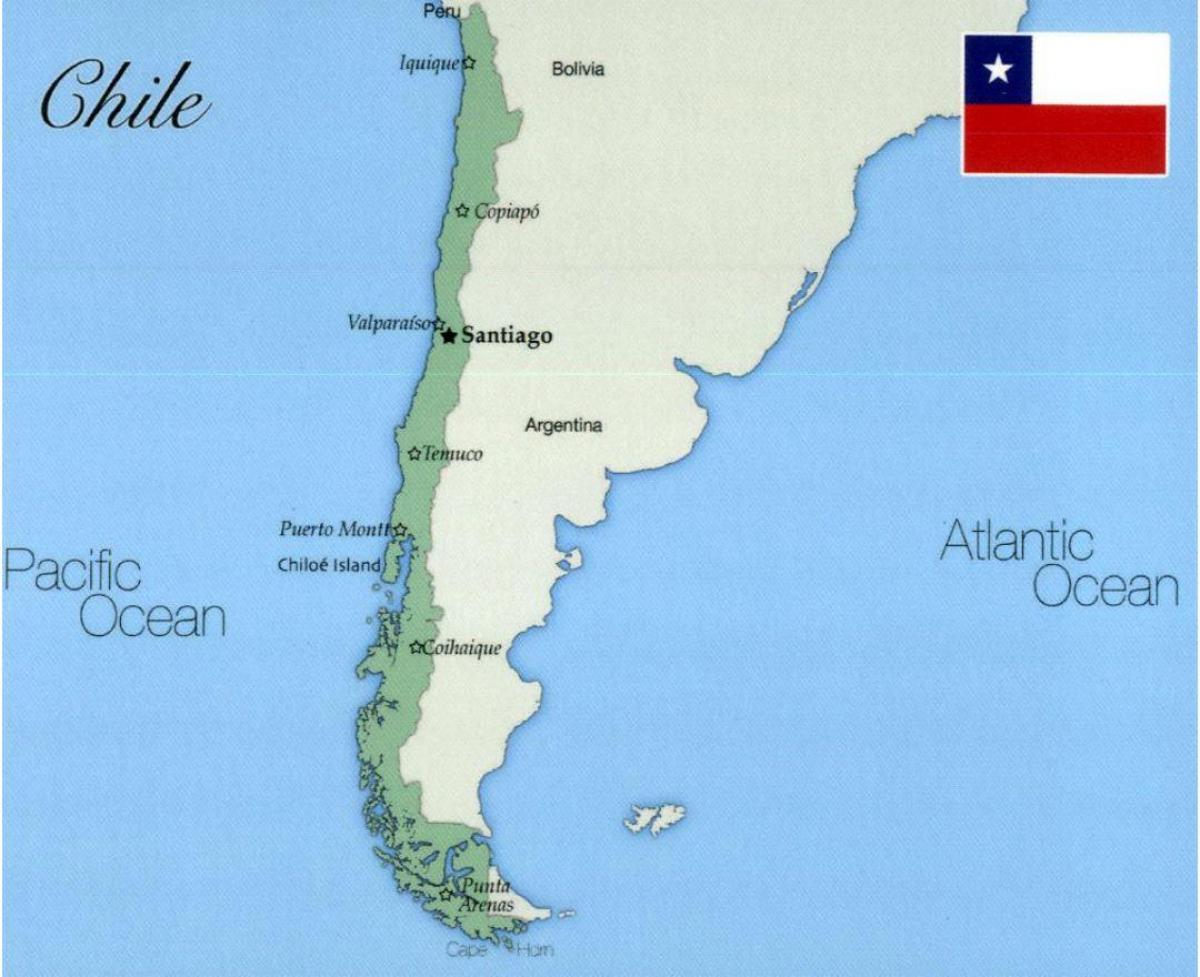 mappa della città in Cile