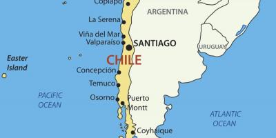 Mappa del Cile paese