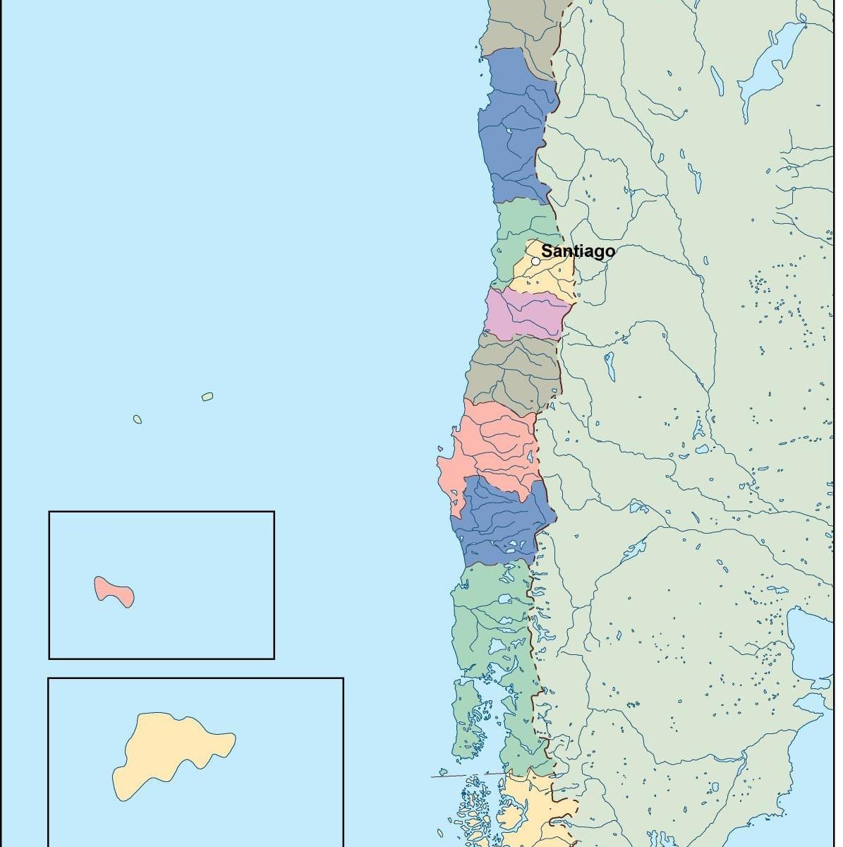 Mappa del Cile vettoriale