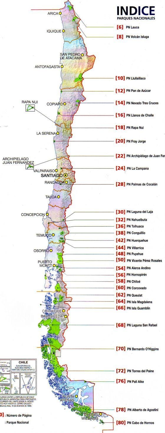 Mappa di futaleufu Cile
