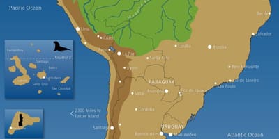 Mappa del Cile ande
