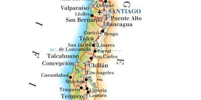 Mappa del Cile parchi nazionali 