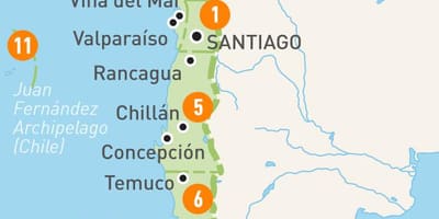 Cile province mappa