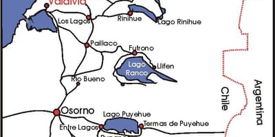 Mappa di lake district Cile