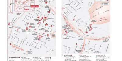 Centro di santiago del Cile mappa