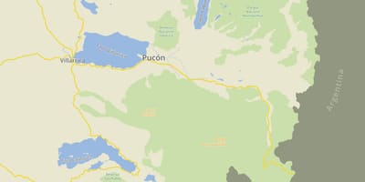 Mappa di pucon, Cile